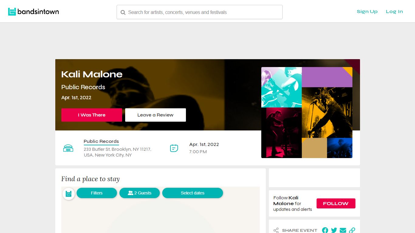 Bandsintown | Kali Malone Tickets - Public Records, Apr 01, 2022